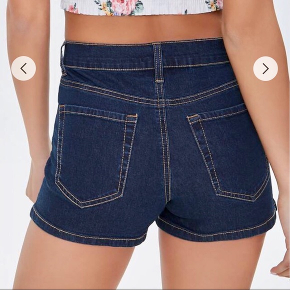 Denim Mid-Rise Shorts - Picture 5 of 11